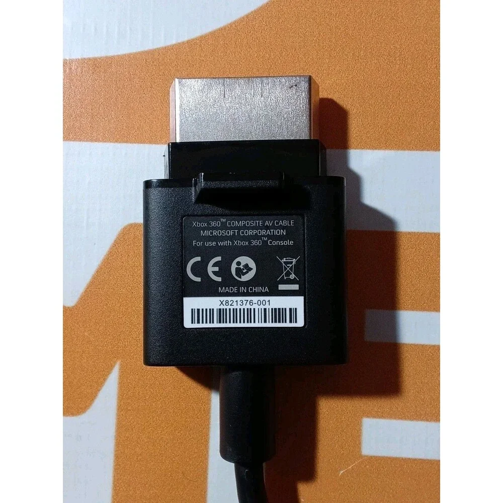Official OEM Microsoft XBOX 360 Composite AV Cable X821376-001 Tested